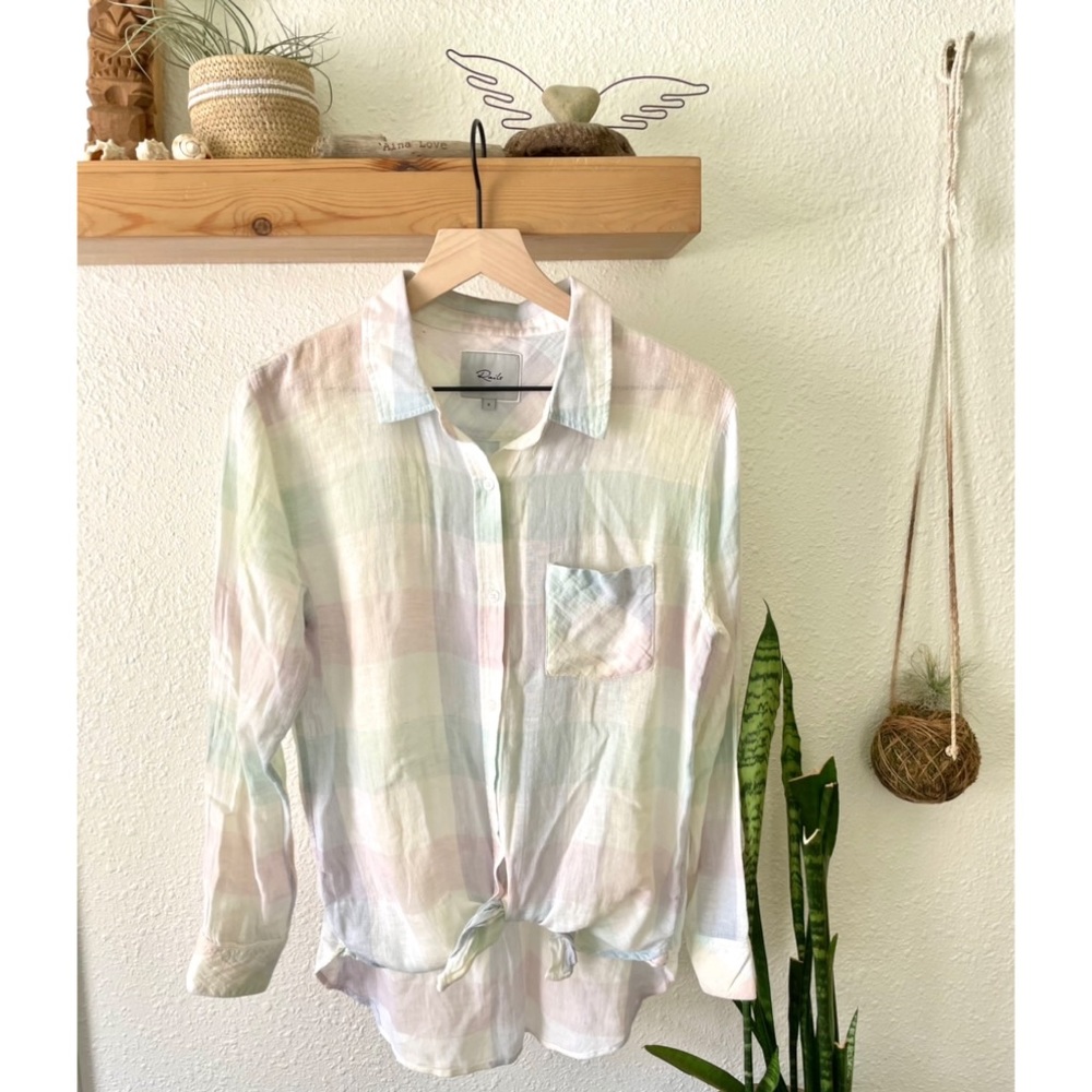 Rails Soft Pastel Plaid Button Down - image 2